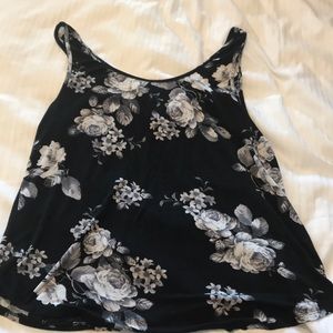 Scoop back floral tank
